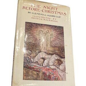 BOOK VINTAGE The Night Before Christmas Clement c. Moore LLD Color Plates 1977